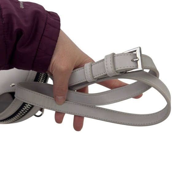 Dream Control Grey Small Crossbody/Handle Purse Studded Faux Leather Vegan - Picture 8 of 16